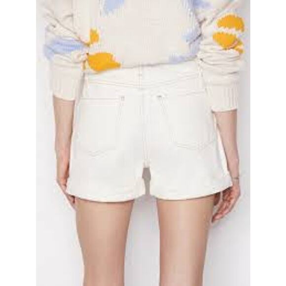 Frame High Rise Cuffed Shorts Ecru Style #HRCS728 Size 27 - Picture 7 of 10